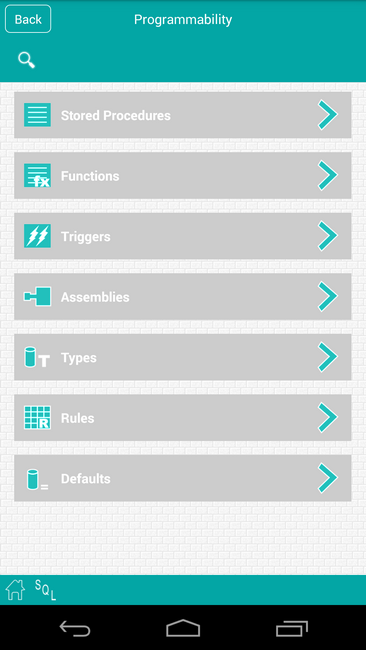 SqlServer Android Screenshot 2