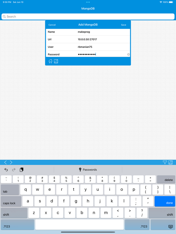 MongoDB iPad Screenshot 1