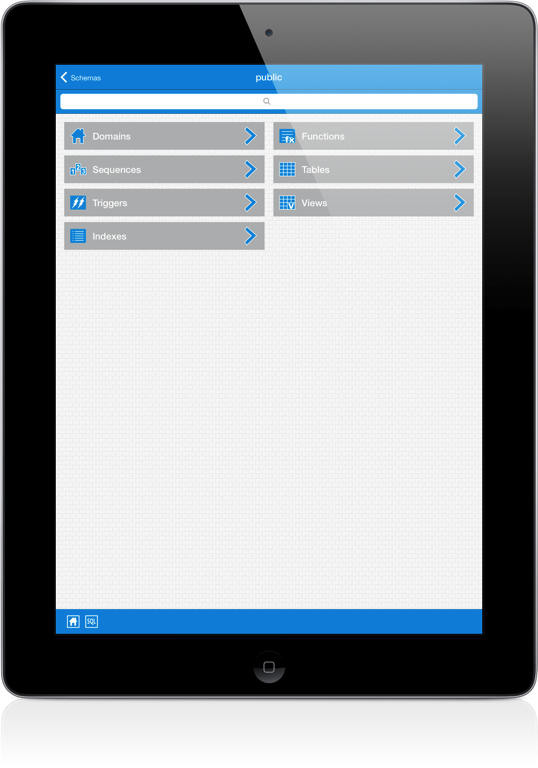 PostgreSql iPad Screenshot 2