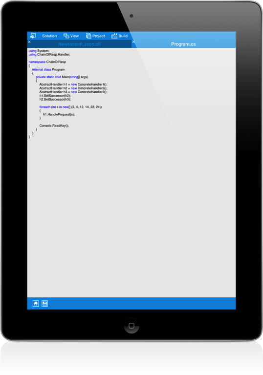 VisualStudio iPad Screenshot 3