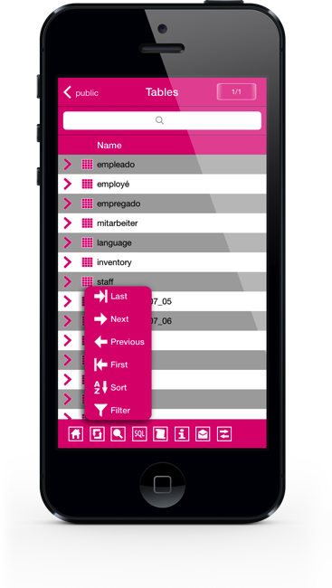 PostgreSql iPhone Screenshot 3