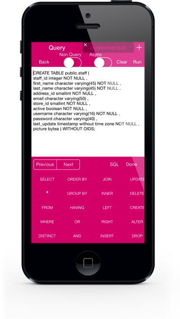 PostgreSql iPhone Screenshot 4