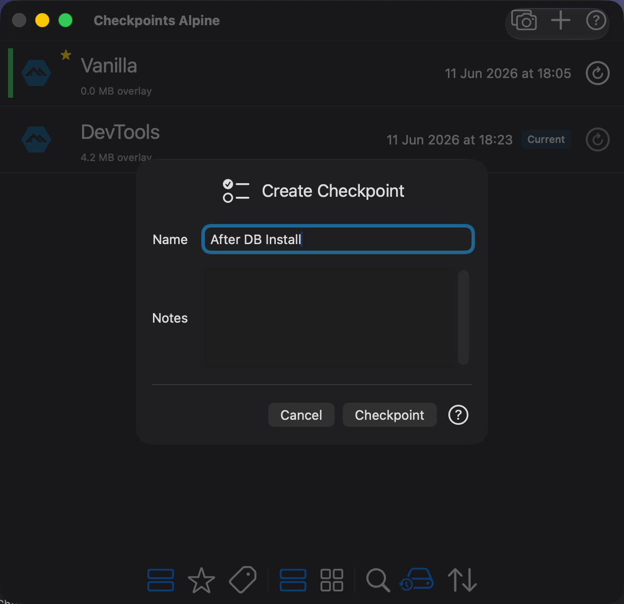 Create Checkpoint