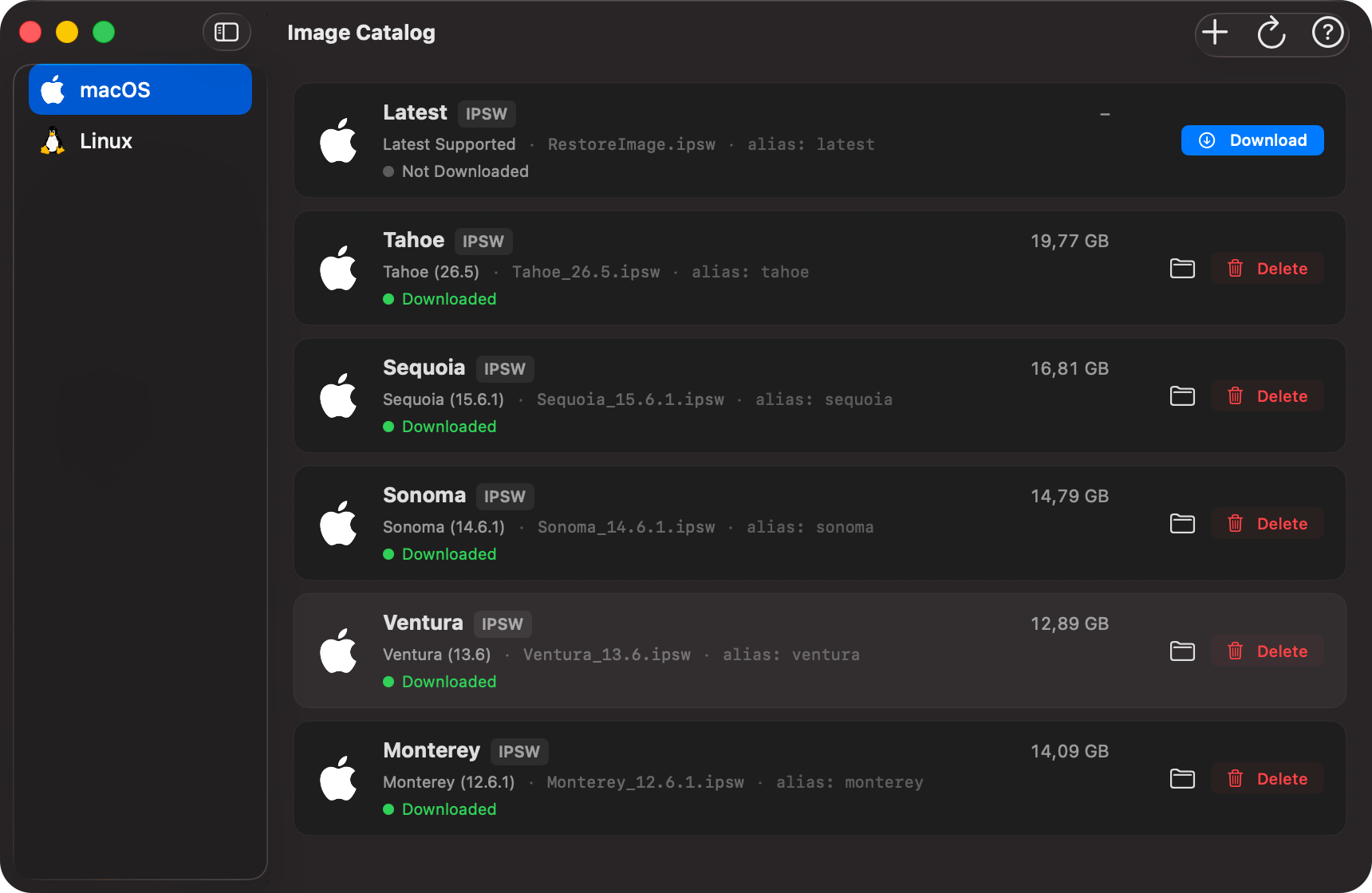 Image Catalog — macOS