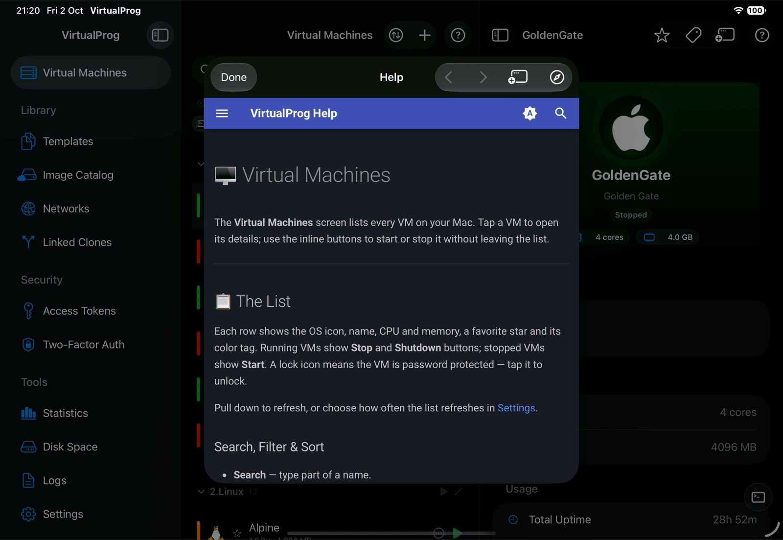 In-app Help viewer open to a doc page