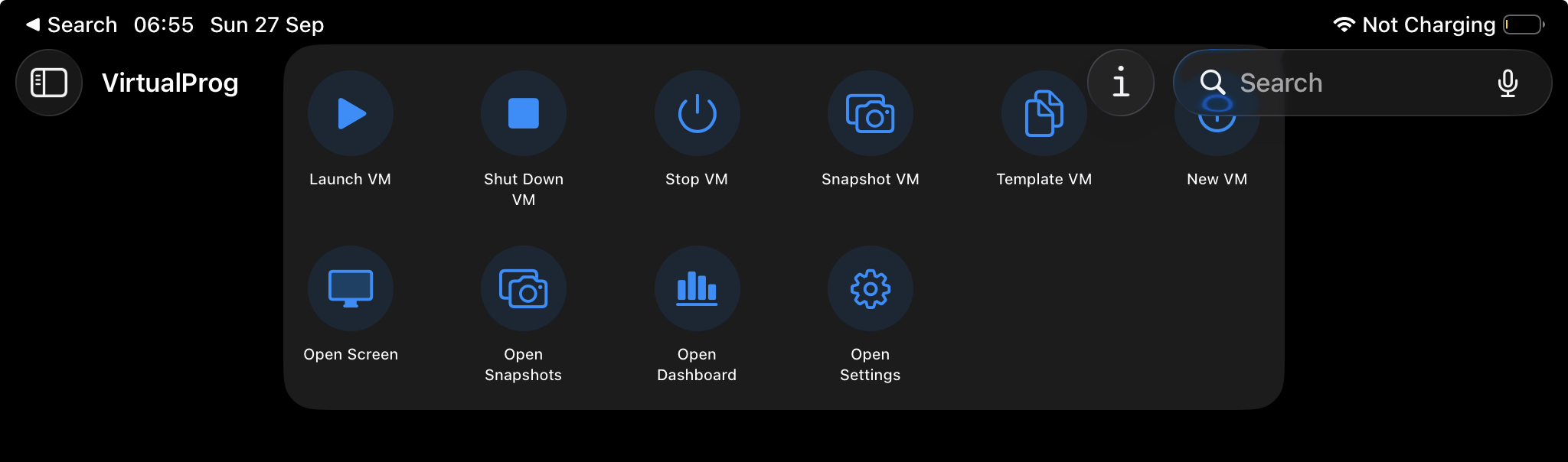 VirtualProg shortcuts