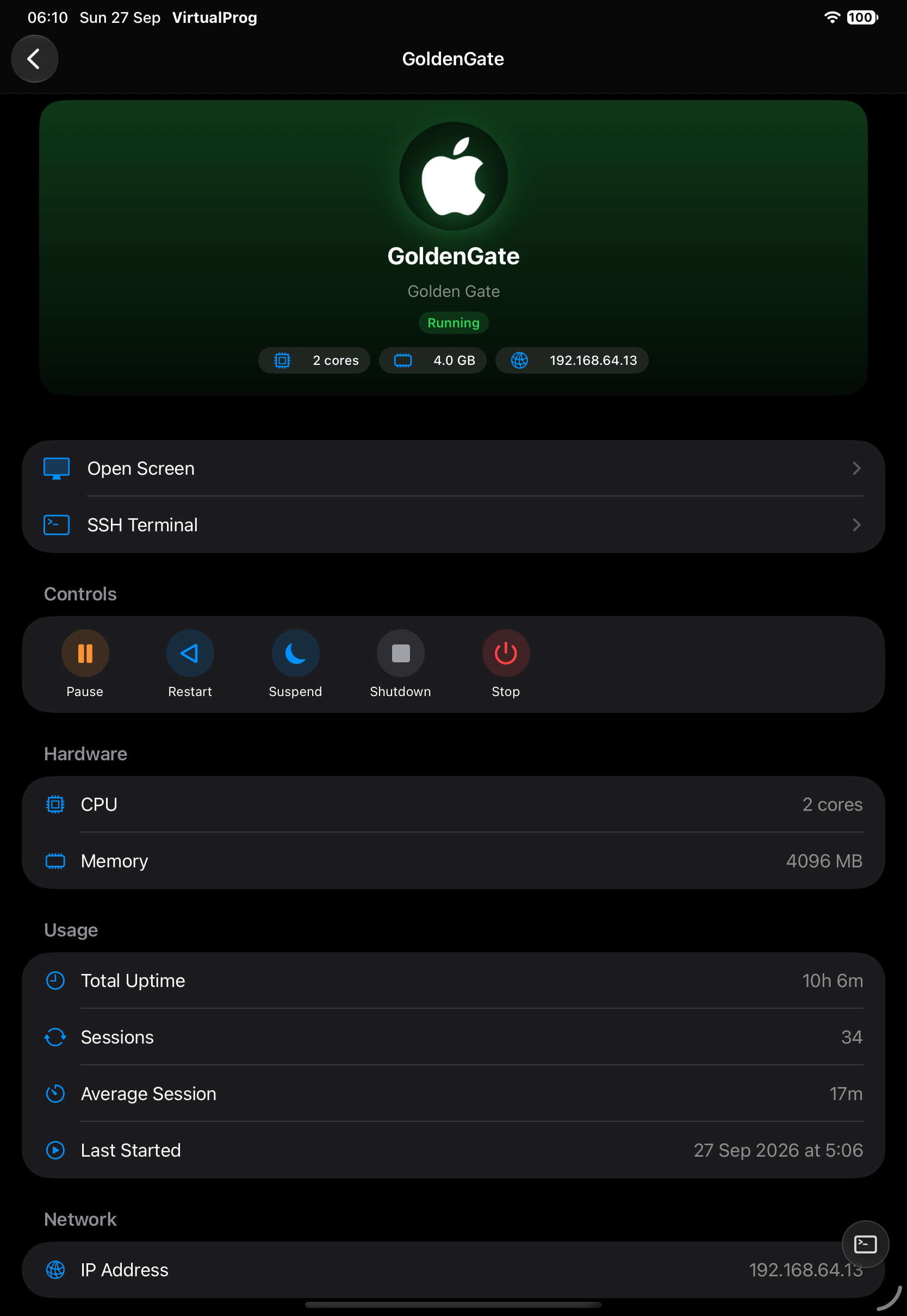 VM details