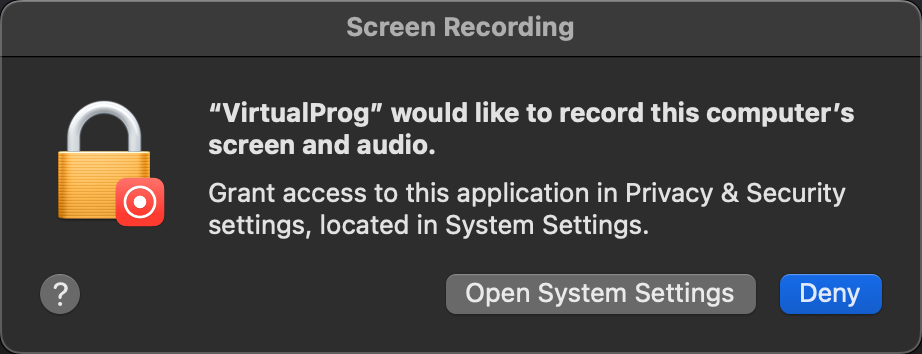 Screen Recording Permission