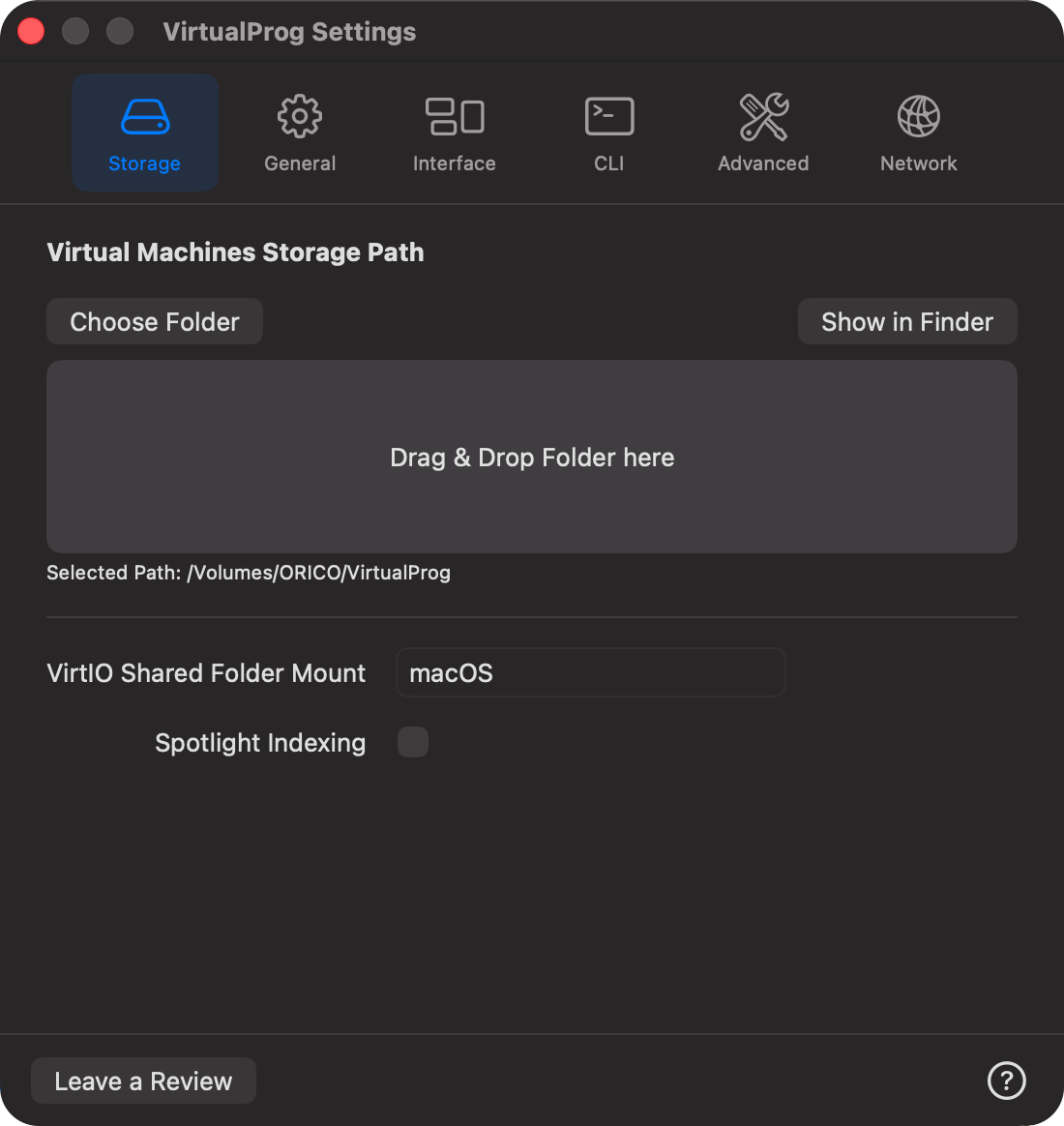 Settings Storage