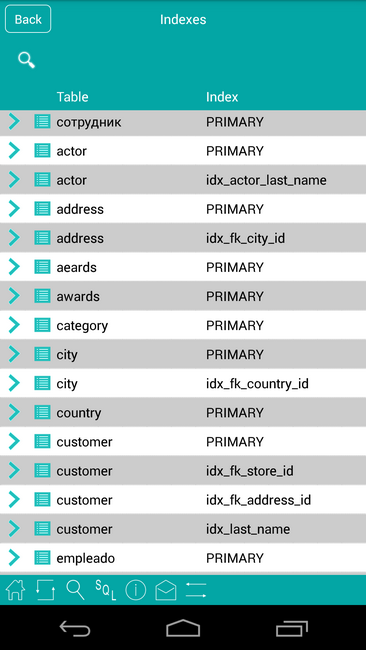 MySql Android Screenshot 3