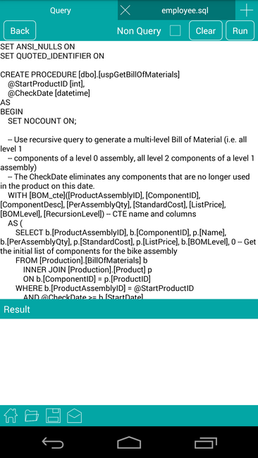 SqlServer Android Screenshot 4