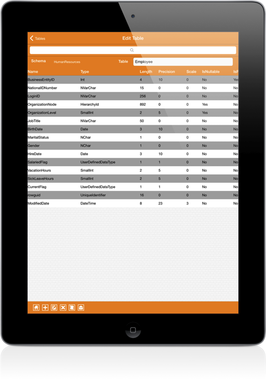 SqlServer iPad Screenshot 8