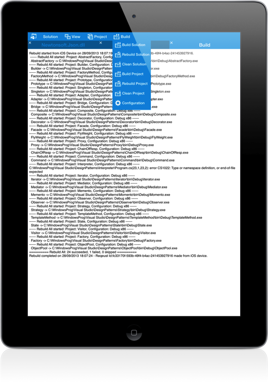 VisualStudio iPad Screenshot 4