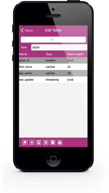 MySql iPhone Screenshot 4