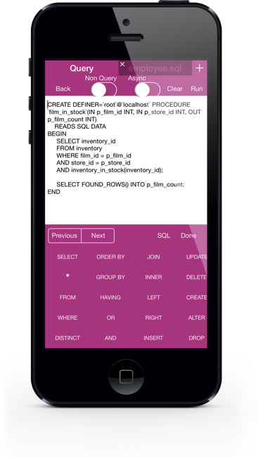 MySql iPhone Screenshot 5