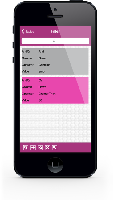 MySql iPhone Screenshot 7