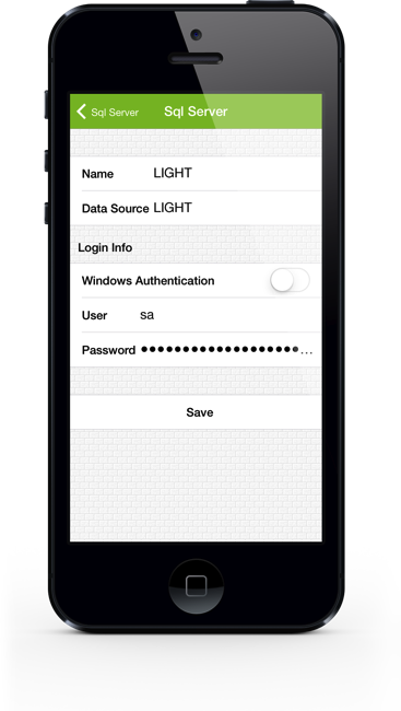 SqlServer iPhone Screenshot 1